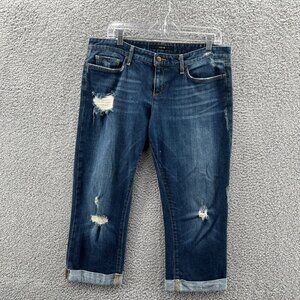 Joe's Jeans Distressed Blue Cropped Jeans